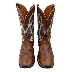 Ariat Nighthawk Western Boots Men’s 9EE Wide Square Toe Brown Leather EUC